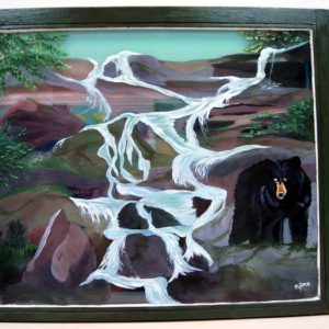 Bears Among Us Painting landscape art window original painting