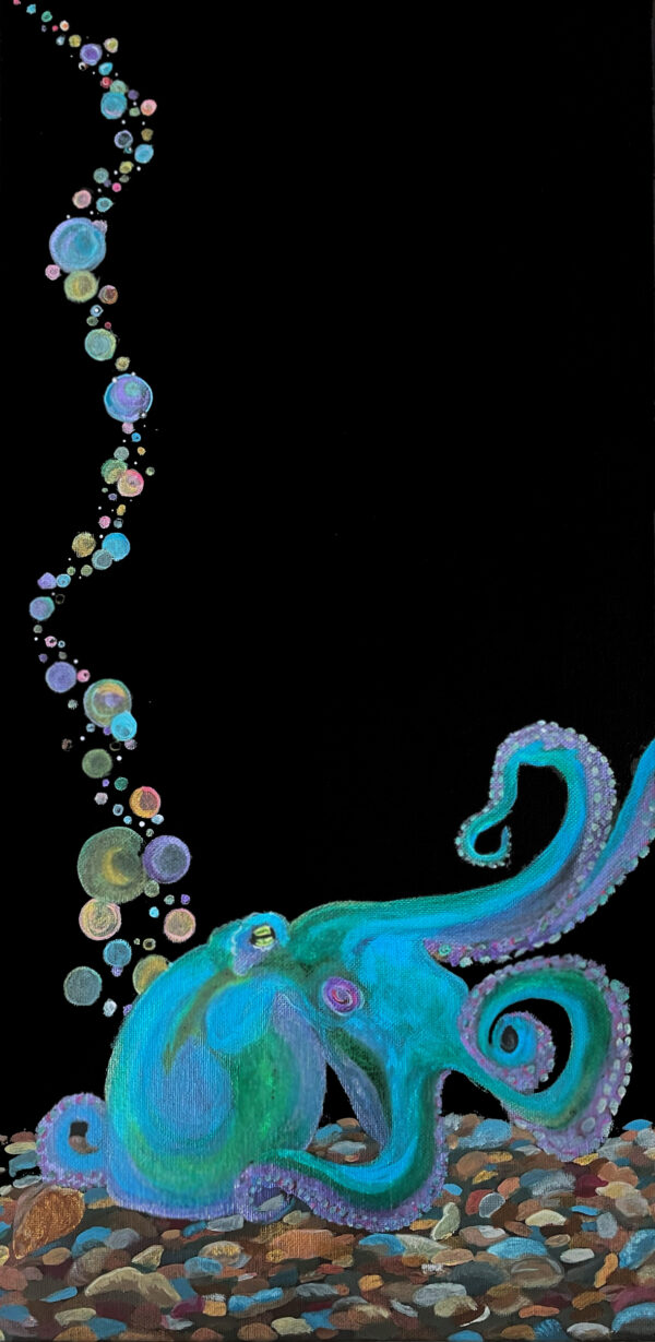 "Deep Descent" Octopus Fine Art Print - Image 2