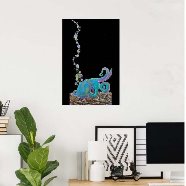 "Deep Descent" Octopus Fine Art Print